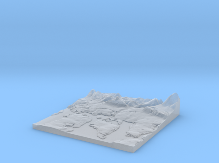 Relief Map of Havant, Hayling and Emsworth area. 3d printed