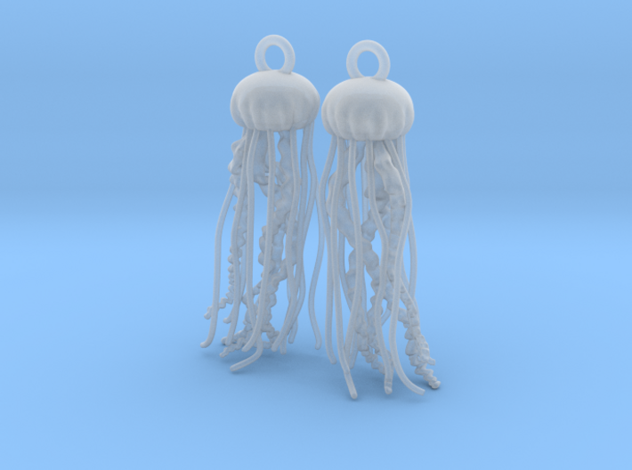 Sea Nettle Jellyfish Earrings 3d printed