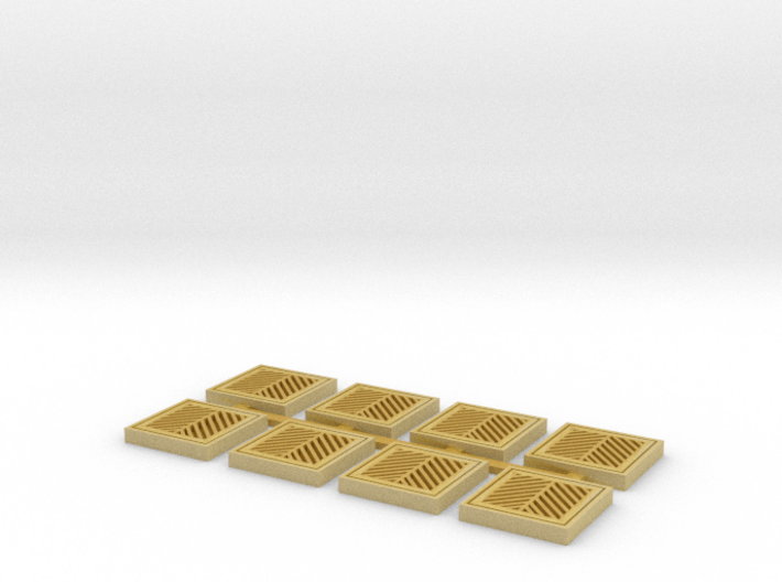 Storm Sewer Grates (HO Scale) 3d printed 