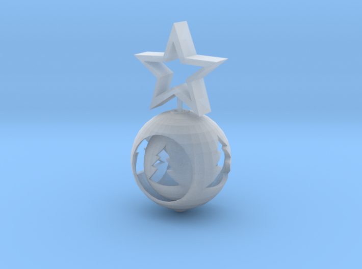 Christmas ball With big Star 3d printed