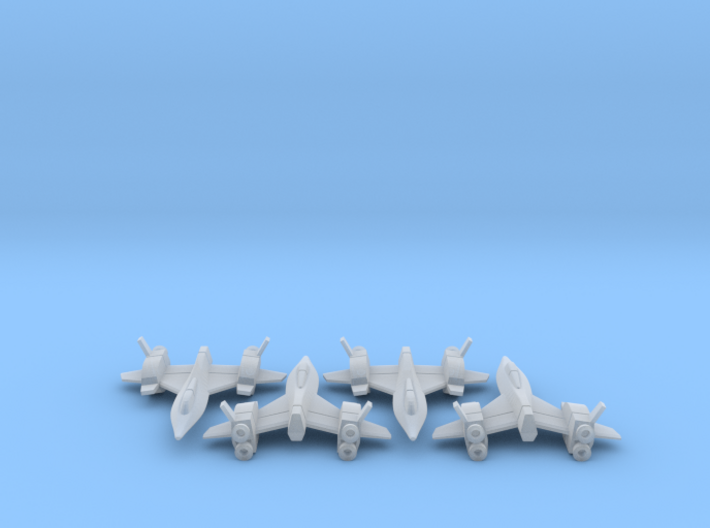 Space Fighter Type-A, 4-Pack 3d printed