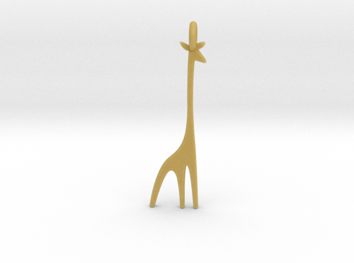 A Giraffe Earring 3d printed