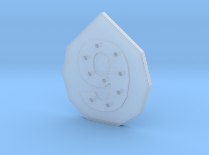 9-hole, Number 9, 9 Sided Button 3d printed