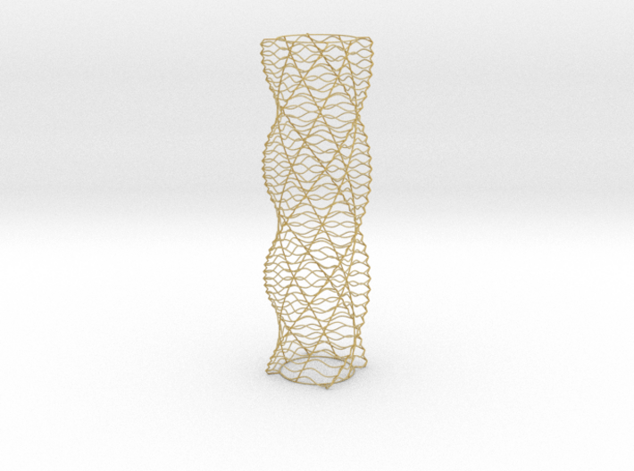 Curved Wire Spiral Square Shape L 3d printed