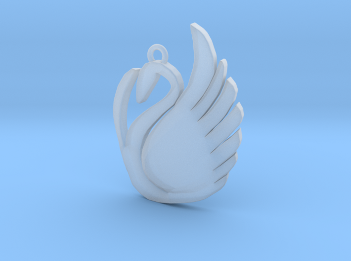 Swan Pendant 3d printed