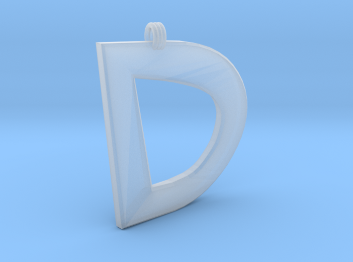 Distorted Letter D 3d printed