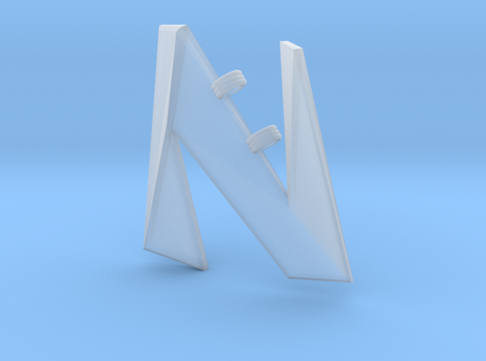 Distorted letter N 3d printed