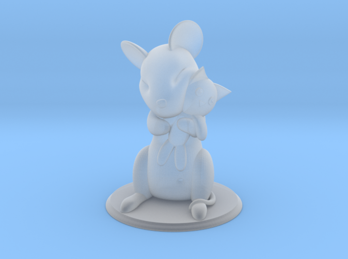 Mouse with Stuffed Cat 3d printed