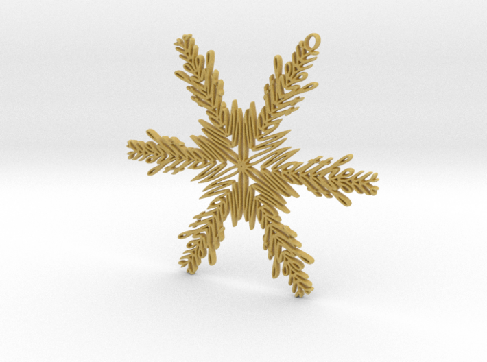 Matthew snowflake ornament 3d printed