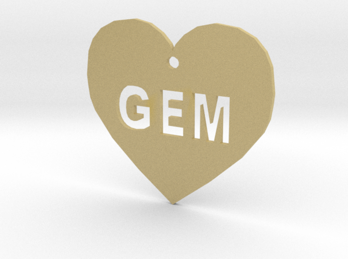 Heart Name Tag Large (2.5&quot;) 3d printed
