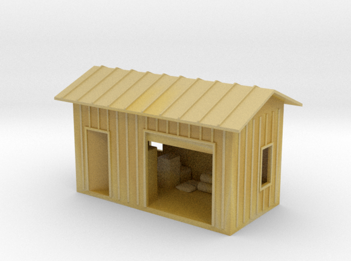 HO Shed With Lighting 3d printed