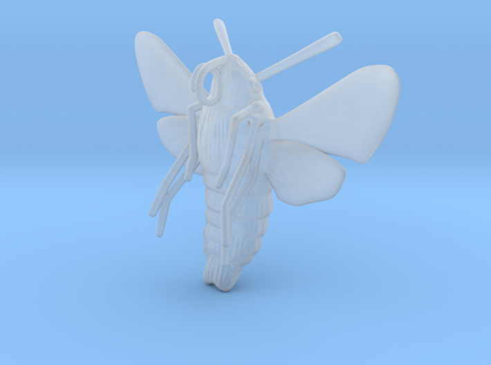 Hummingbird Hawk-Moth Pendant (solid version) 3d printed