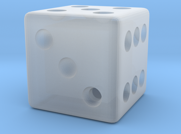 Weighted Dice (Favors a Roll of 3) 3d printed