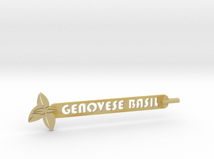 Genovese Basil Plant Stake 3d printed