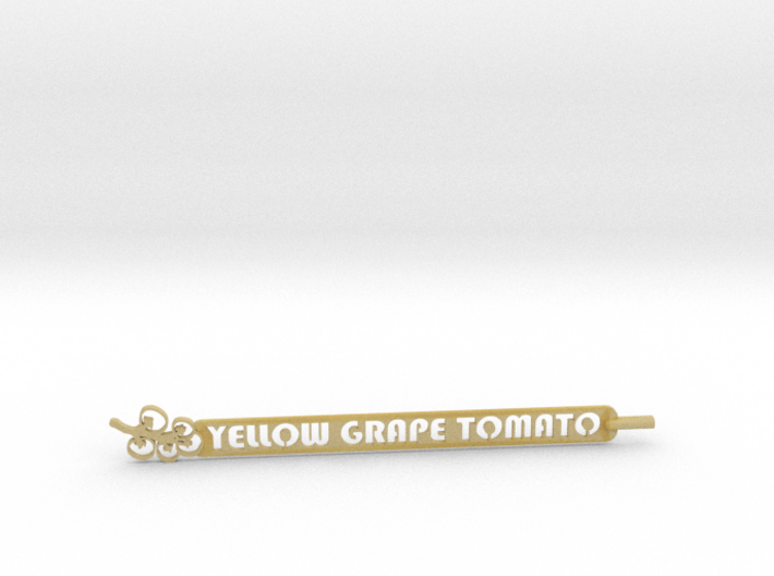 Yellow Grape Tomato Stake 3d printed