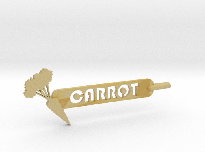 Carrot Plant Stake 3d printed