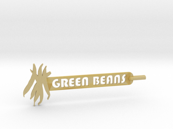 Green Beans Plant Stake 3d printed