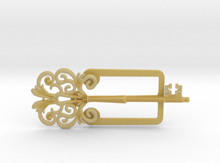 Clamp with an ancient beautiful key 3d printed