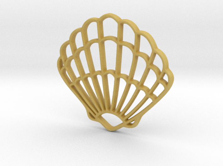 Seashell Pendant Charm 3d printed
