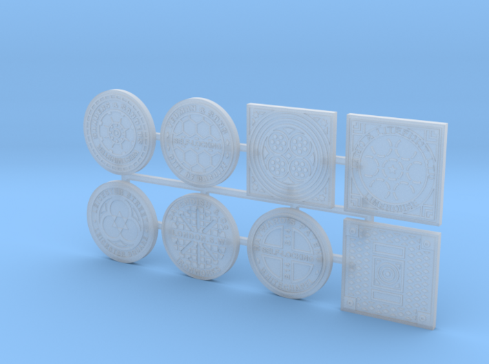 1:16 scale Manhole covers 3d printed