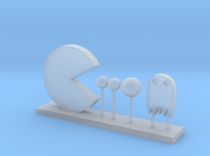 Pacman and Ghost 3d printed