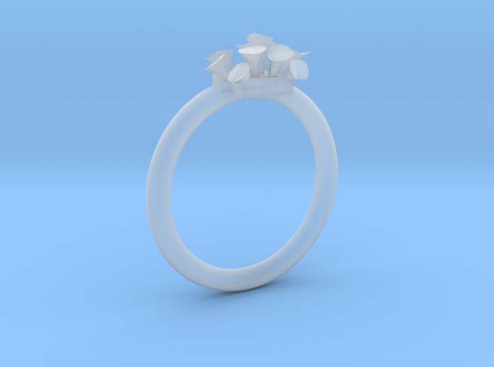Size 10.5 Lilies Ring Customizable Size 3d printed
