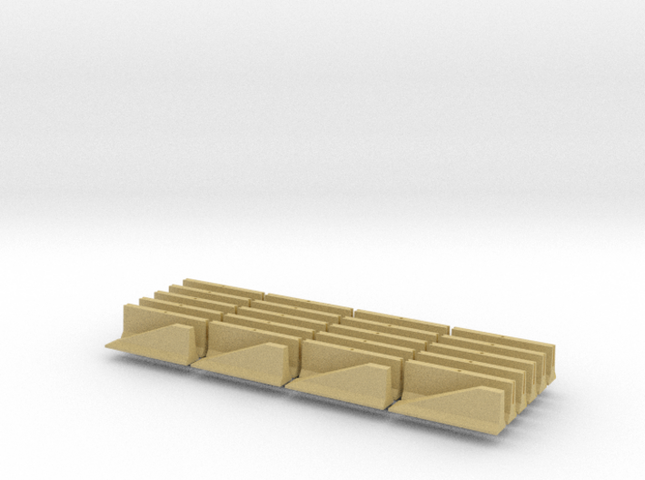 N Scale Jersey Barrier 20 each 10ft 3d printed