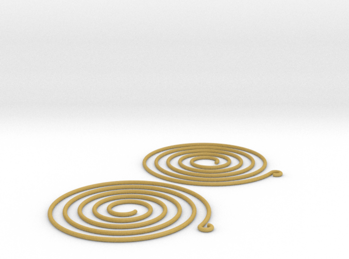 Earrings Spiral 001 3d printed