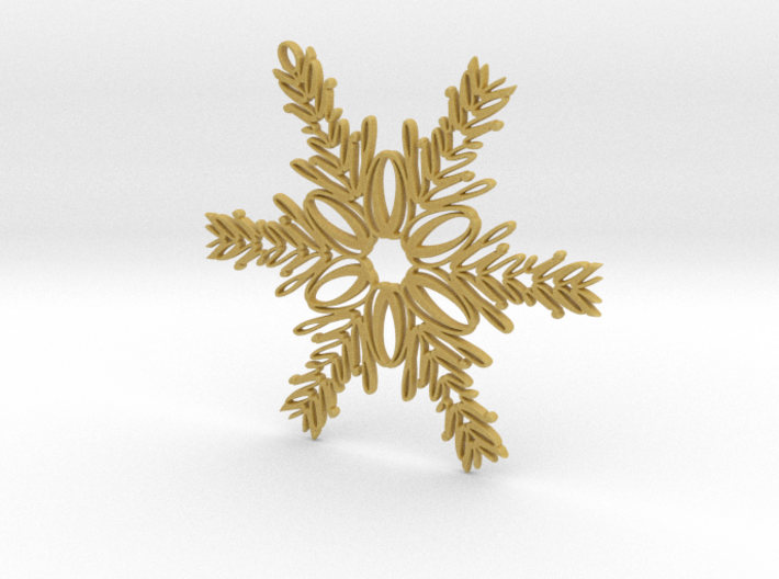 Olivia snowflake ornament 3d printed
