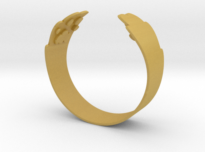 Cat palm ring 3d printed 