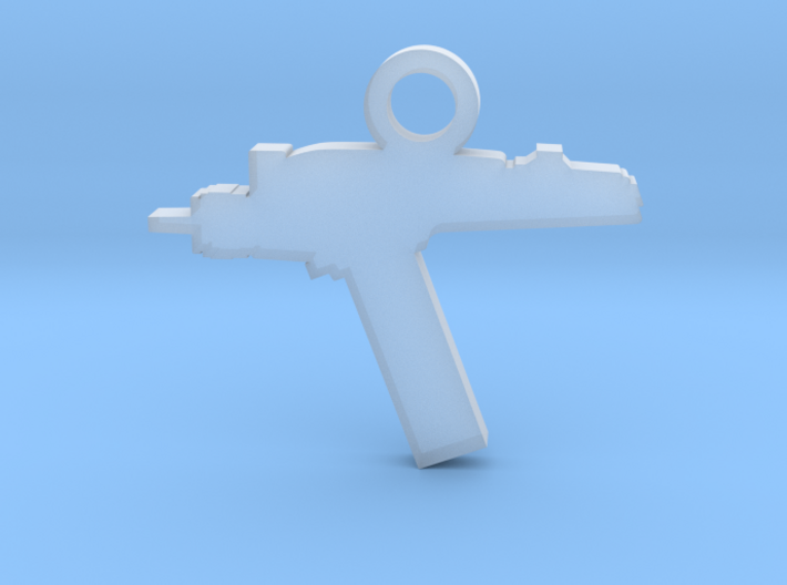 Phaser Silhouette Charm 3d printed