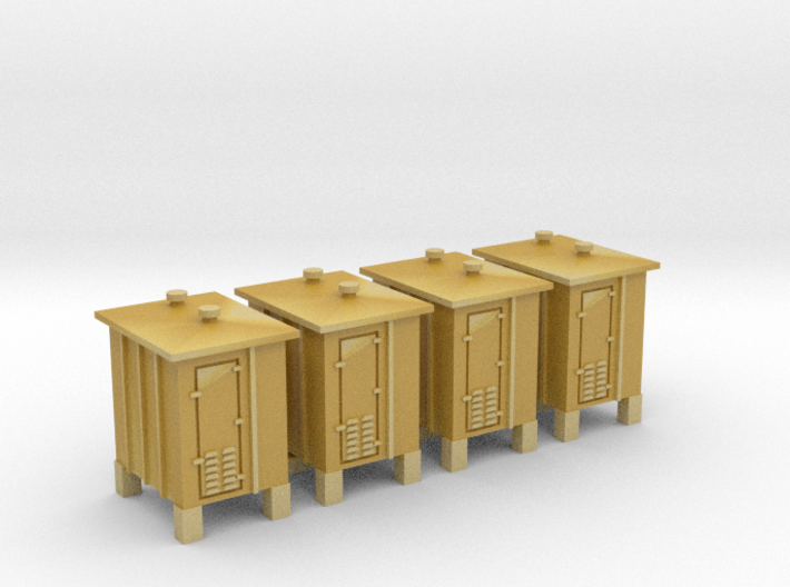 4 pcs N scale signal relay box on sprue 3d printed 
