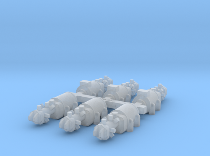 Set of 1/20th scale injection pumps for Cosworth D 3d printed