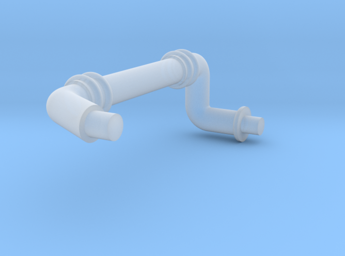Small Pipe with lefthand bends 3d printed