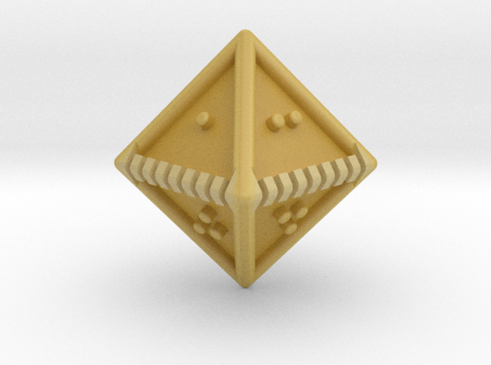 Braille Eight-sided Die d8 3d printed