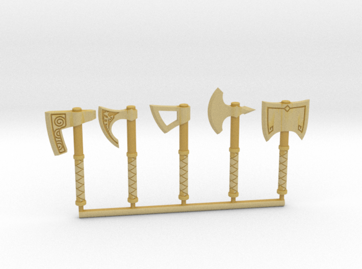 Miniature Axe Collection (without hand) 3d printed 