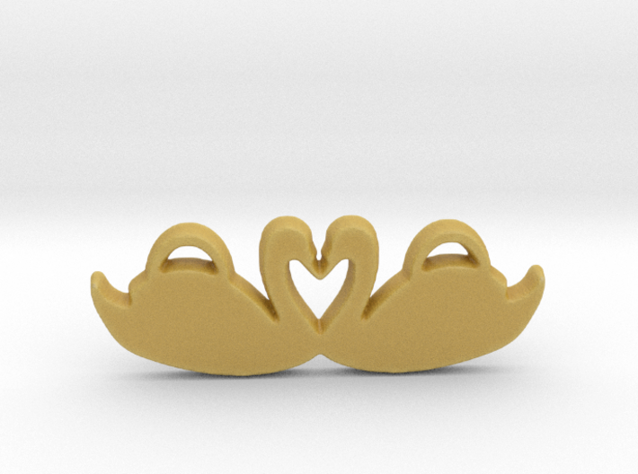 Swans Forming a Heart 3d printed