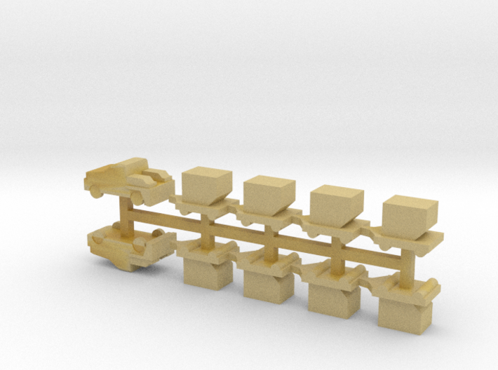 High Speed Baggage Tractor Set 3d printed 