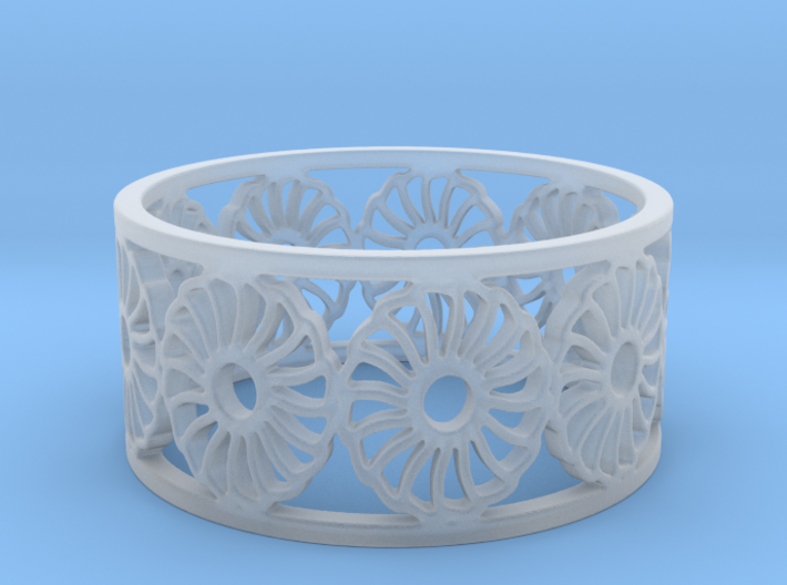 Chrysanthemum Ring Design Ring Size 8.25 3d printed