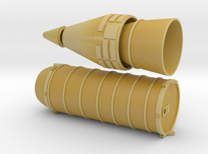 N scale 1/160 SRB Rear & Nosecone sections 3d printed 