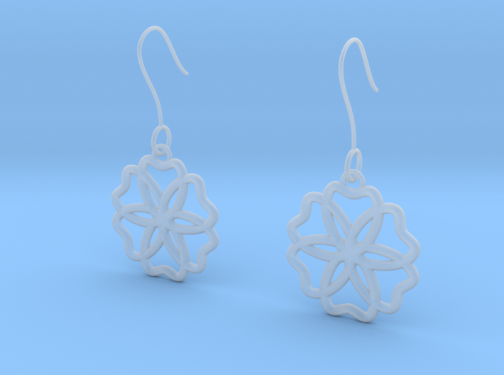 Geometric Earrings 3d printed