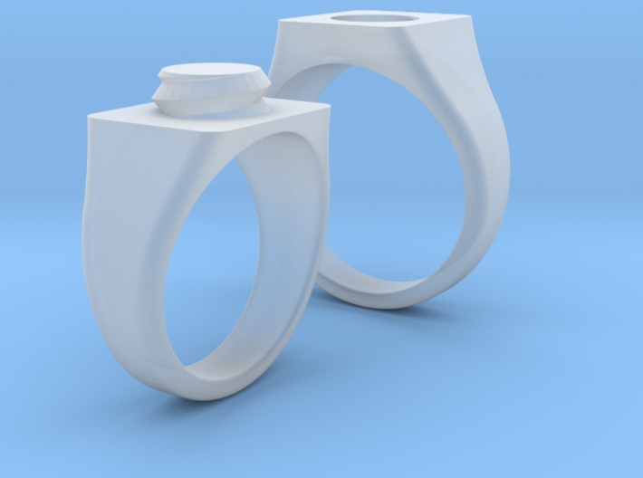 Twisted Sister Rings 3d printed