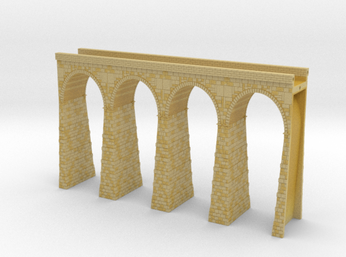 T-scale Stone Viaduct Section (4 Arches) - 120mm S 3d printed