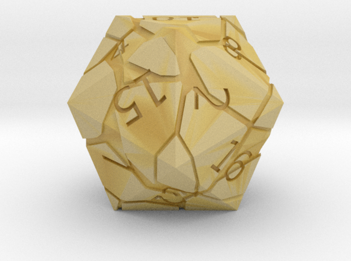 D20 Cracked Dice 3d printed