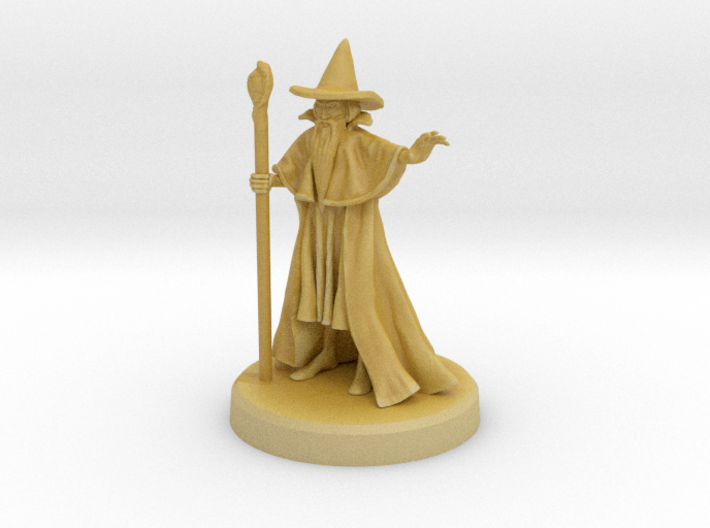 Wizard with pointy hat 3d printed 