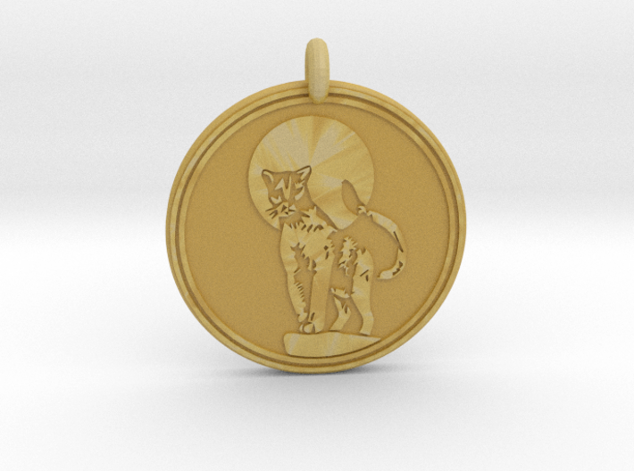Cougar Animal Totem  Pendant  2 3d printed