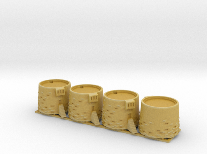 Martello Towers 2mm scale 3d printed