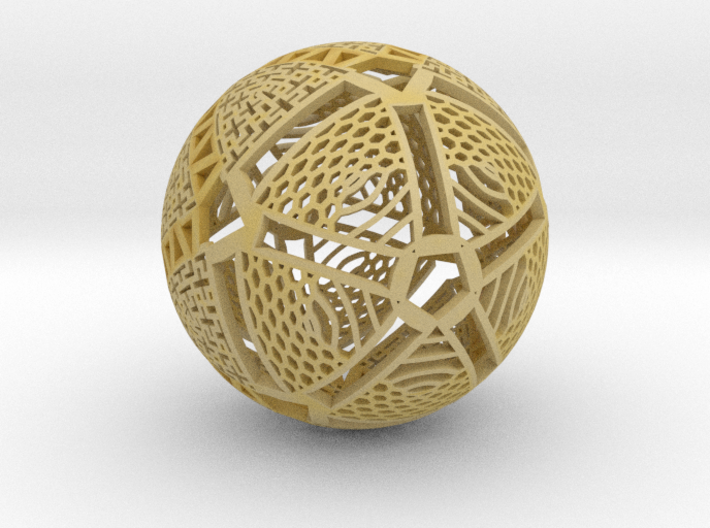 Icosahedron Projection on Sphere 3d printed