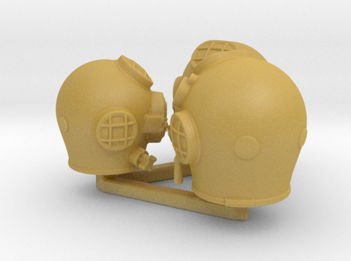 Diving helmet size test 3d printed 