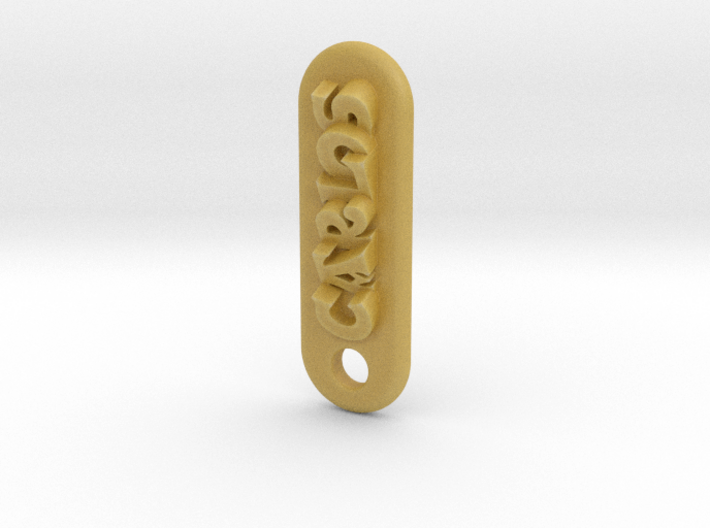 CARLOS Personalized keychain embossed letters 3d printed